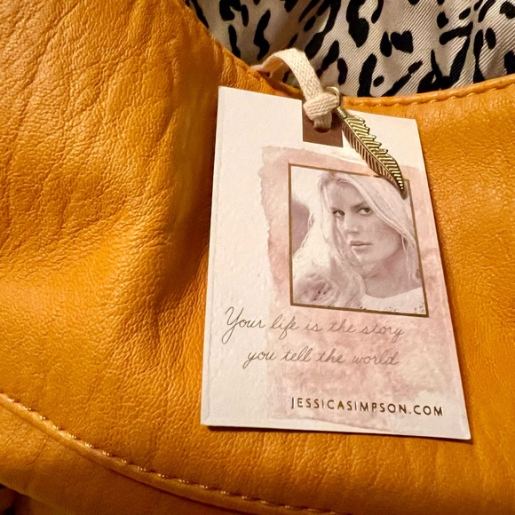 Vibrant Yellow Slouchy Shoulder Bag with Ruched Details by Jessica Simpson. - Picture 7 of 12